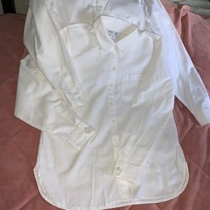 TWO Old Navy White Button Down Shirts